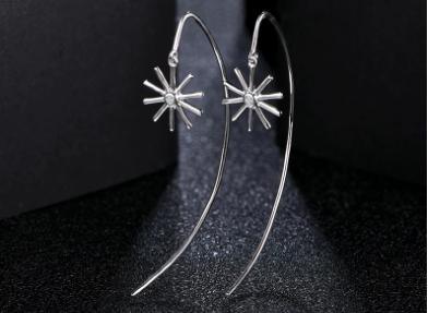 Boucles d'oreilles en argent sterling 925 Moissanite Boucles d'oreilles en diamant pour femme Mariage