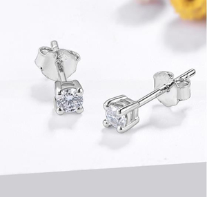 Boucles d'oreilles en argent sterling 925 avec oxyde de zirconium 5A Bijoux pour femmes Cadeau de Noël