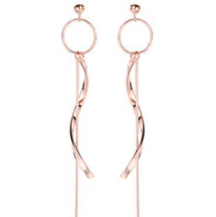 Boucles d'oreilles pour femmes plaquées or en argent sterling 925 au design unique