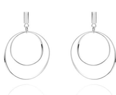 Boucles d'oreilles pour femmes plaquées or en argent sterling 925 au design tendance