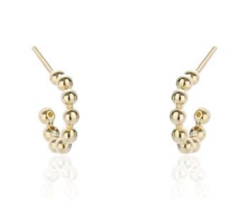 Boucles d'oreilles simples plaquées en argent sterling 925