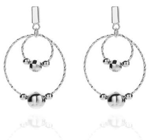 Boucles d'oreilles mignonnes plaquées or en argent sterling 925 avec perles rondes