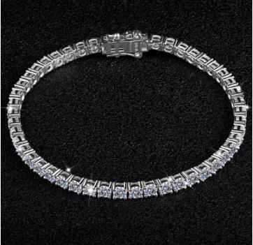 Bracelet femme tennis pierre mosane ronde 2-5mm argent 925