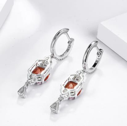 Boucles d'oreilles en argent sterling 925 élégantes et élégantes de printemps