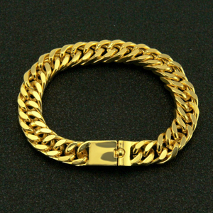 Hip Hop Rappeur Dominant Cubain Or Bracelet Bijoux Exagéré Bracelet Bracelet