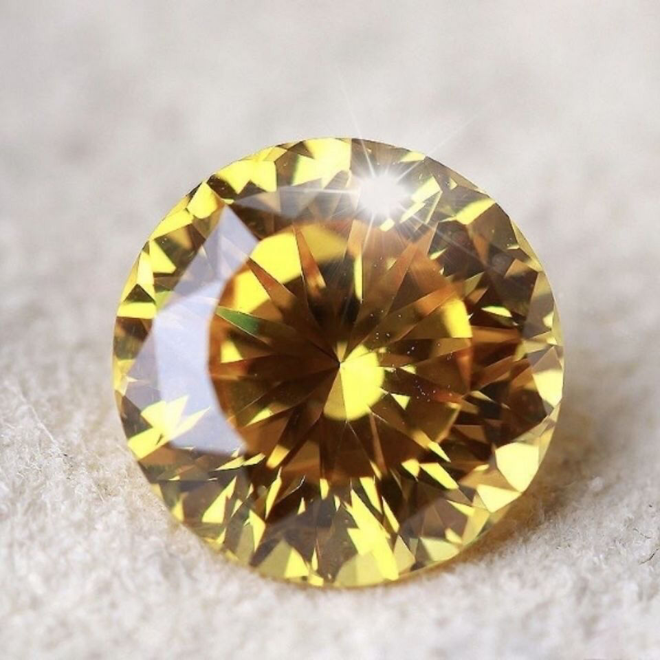 11.0-12.0mm Jaune Haute Qualité DEF Round Brillant Cut Moissanite pour la fabrication de bijoux