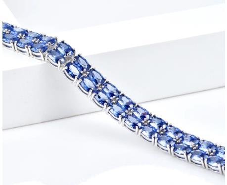 Bracelet de bijoux en argent sterling tanzanite bijoux exquis de style de luxe