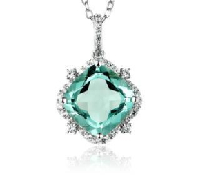 Pendentif en cristal vert bijoux en argent sterling 925 de haute qualité cadeau de fête des mères