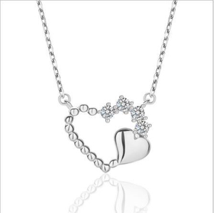 S925 Silver Love Pendentif chaîne de tempérament bijoux en gros