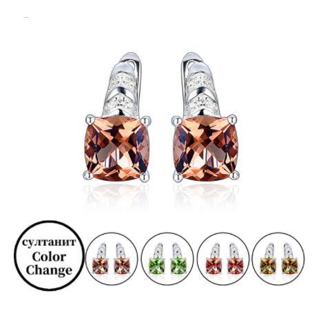 Boucles d'oreilles pour femme en argent sterling 925 avec pierres scintillantes