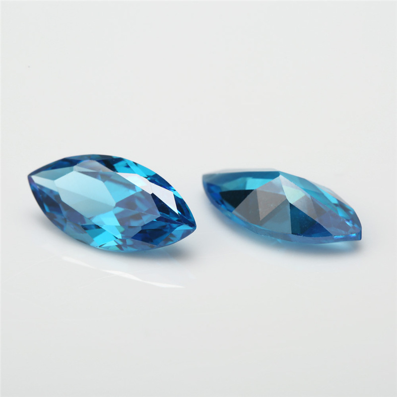 5A Custom Blue Fabricant Marquis Zircone cubique de gros pour les bijoux