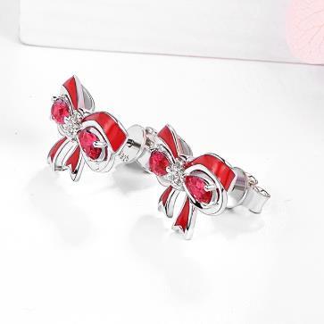 Boucles d'oreilles en argent sterling 925 au design mignon Bijoux de fête cadeau de mode