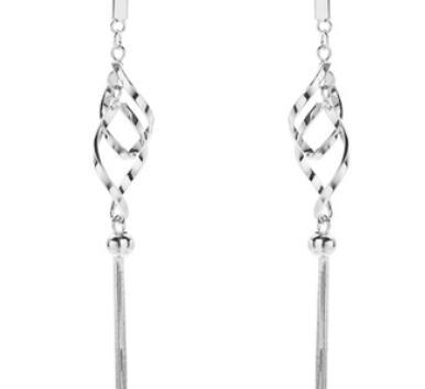 Boucles d'oreilles élégantes pour femmes en argent sterling plaqué or de style cool 925