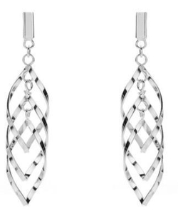 Boucles d'oreilles pour femmes en argent sterling plaqué or au design unique 925