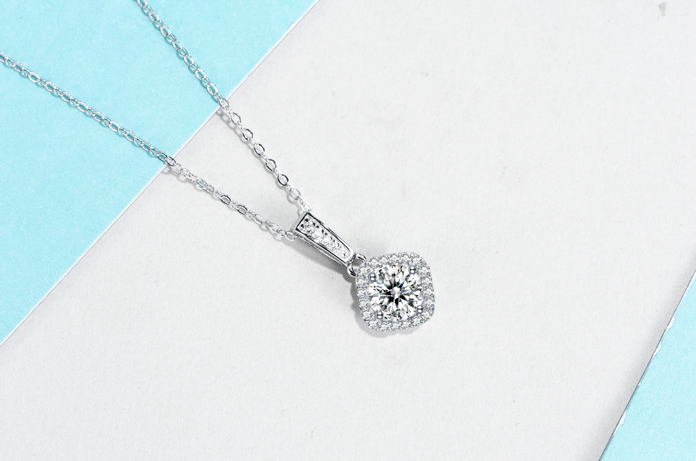 Collier Moissanite super brillant Pendentif étoiles en argent sterling 925 plaqué or 18 carats 