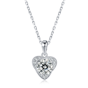 Cadeau de vacances Moissaniteclover Collier en platine 14 carats plaqué argent sterling 925