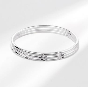 Trois bracelets combinés pour femme bracelet en argent massif incrusté de bijoux jeunes