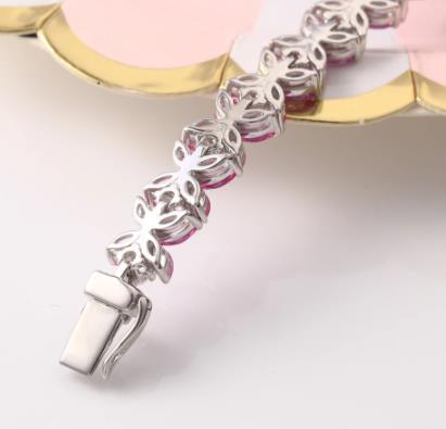 Bracelet de mode en argent sterling 925 avec pétales de printemps