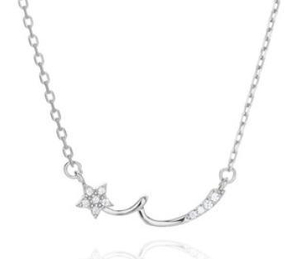 Ensemble de bijoux étoile en argent sterling 925 avec nouvelle chaîne pour femme