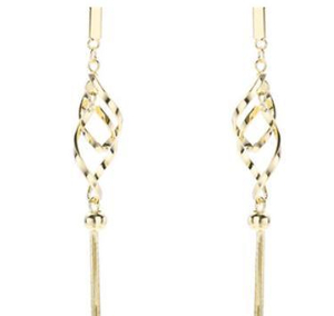 Boucles d'oreilles élégantes pour femmes en argent sterling plaqué or de style cool 925