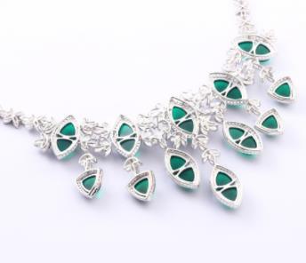 Collier de jade de Zambie Collier de bijoux de luxe en argent 925