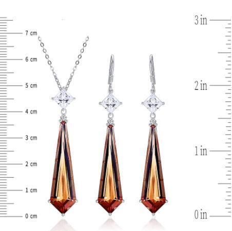 Ensemble de bijoux pour femme en argent sterling 925 plaqué or boucles d'oreilles collier