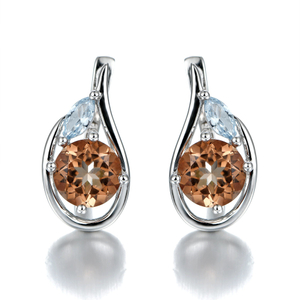 Boucles d'oreilles en argent sterling 925 plaquées or