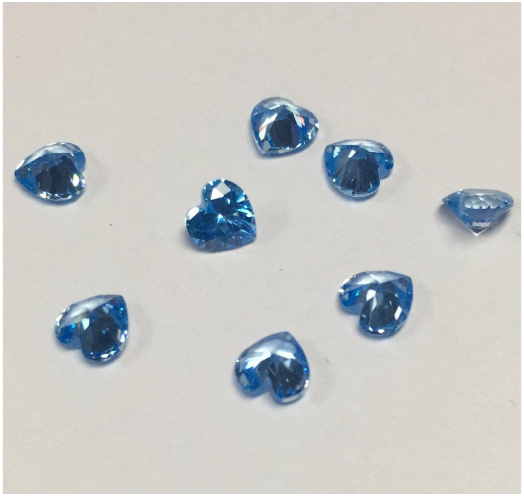 Coeur Coupe Moissanite Couleur Bleu VVS Moissanite Lâche Diamant Pierre Précieuse Synthétique En Gros