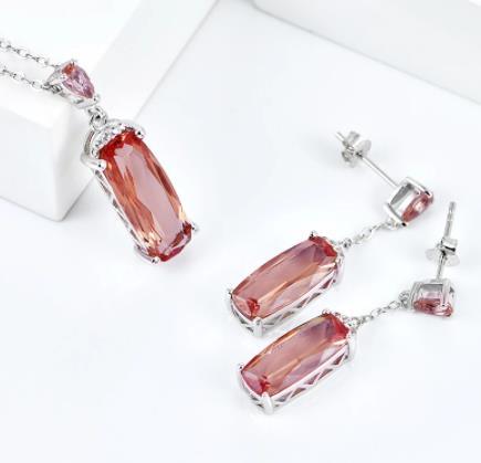 Boucles d'oreilles rectangulaires marron Boucles d'oreilles plaquées or en argent sterling 925