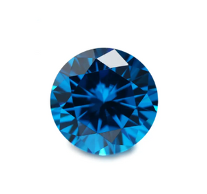 13,0-14,0 mm de haute qualité DEF Round Brillant Cut Blue Moissanite pour la fabrication de bijoux