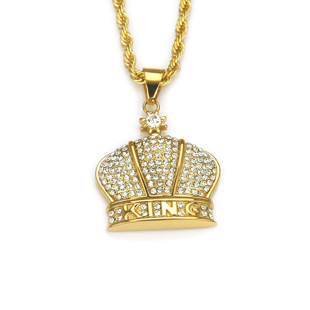 Hip Hop Trend of The Crown Collier Pendentif