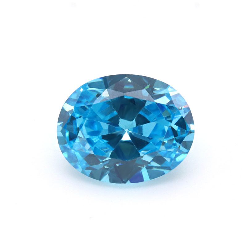 VVS Bleu 5A Ovale 3EX Cubic Zirconia