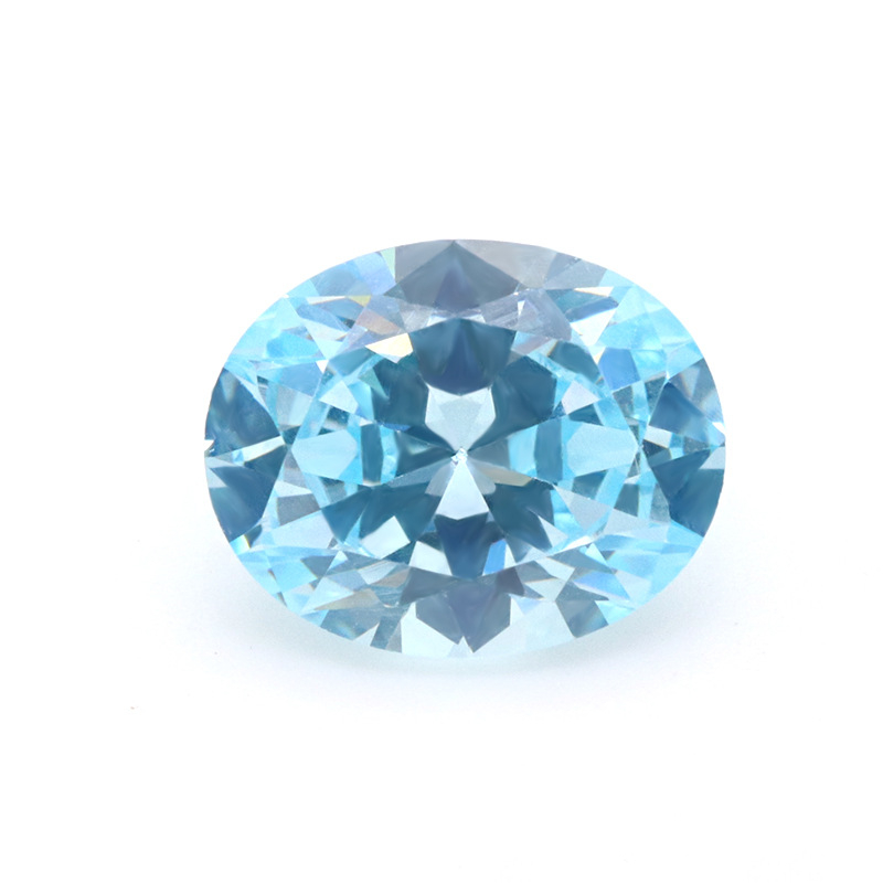 VVS Bleu 5A Ovale 3EX Cubic Zirconia