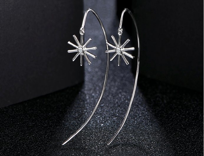 Boucles d'oreilles en argent sterling 925 Moissanite Boucles d'oreilles en diamant pour femme Mariage