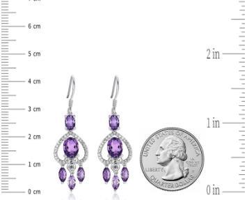 Bijoux en argent sterling 925 véritable pour femmes fiançailles de mariage bijoux de mode améthyste exquis