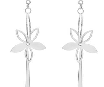 Boucles d'oreilles à la mode plaquées en argent sterling 925