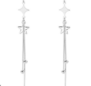 Boucles d'Oreilles Papillon Pampille Argent Massif 925 Plaqué Or