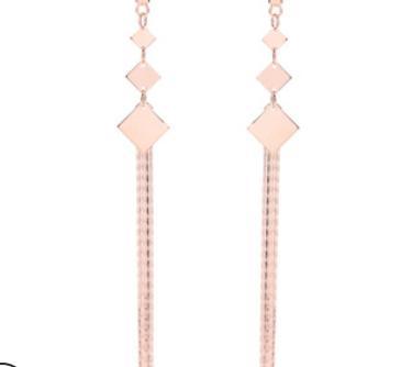 Boucles d'oreilles pour femme en argent sterling 925 plaqué or avec plusieurs couches de diamants