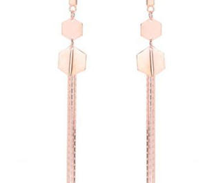 Boucles d'oreilles en argent sterling plaqué or de style simple 925