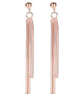 Boucles d'oreilles à la mode pour femmes en argent sterling 925 avec pompon simple