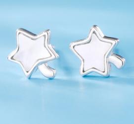 Boucles d'oreilles Star Tree en argent sterling 925 plaqué or