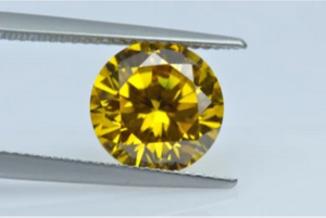 5.0-6.0mm Jaune Haute Qualité DEF Round Brillant Cut Moissanite pour la fabrication de bijoux