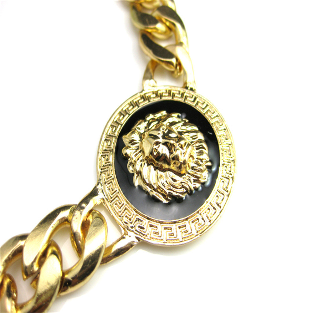 Bijoux de mode hip hop pour hommes collier tête de lion pendentif bijoux