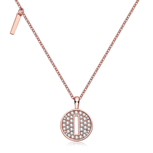 Série alphabétique I Lovely collier en or rose