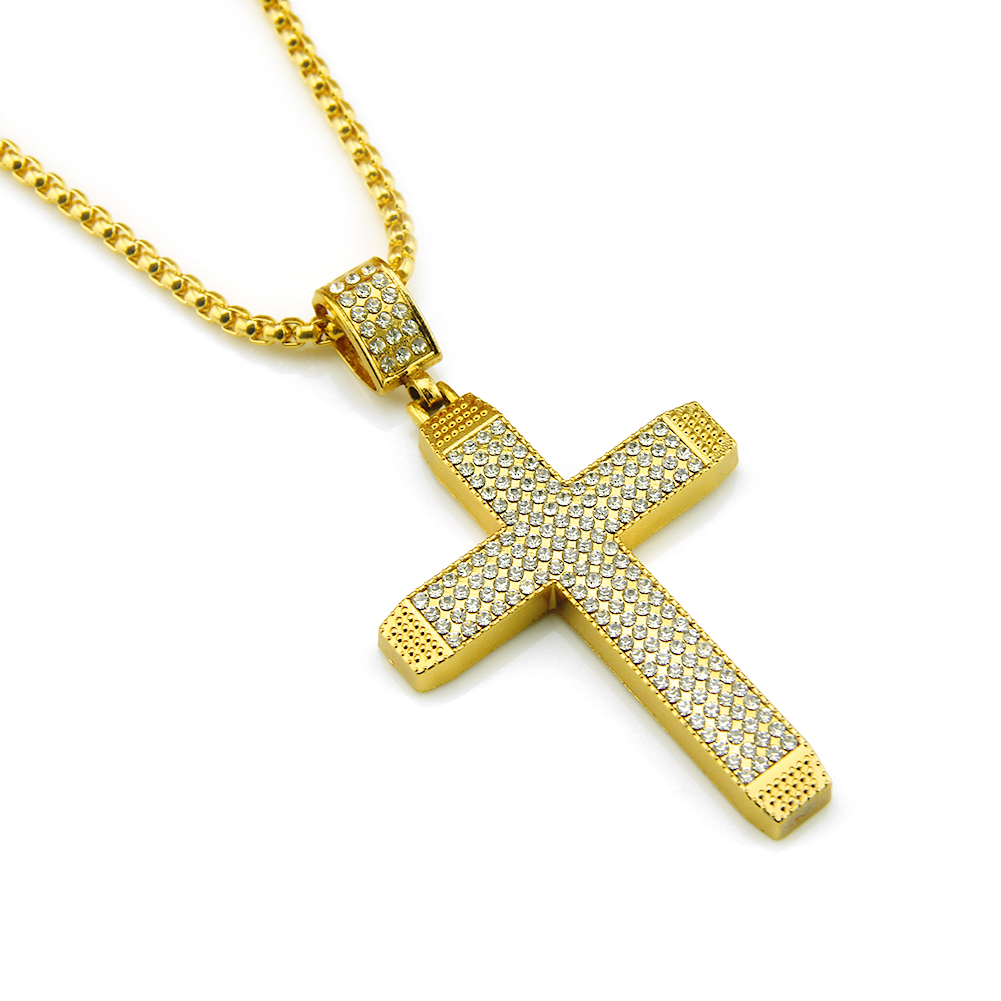 Pendentif Croix Ecklace Religieux Hip Hop