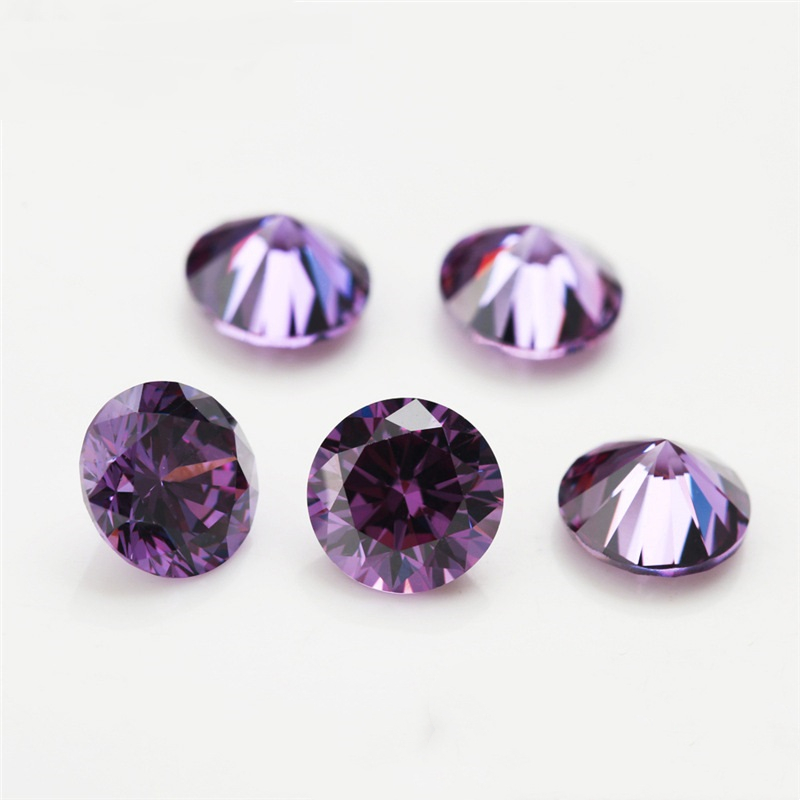 Vente en gros de pierres précieuses artificielles en zircon violet 3A