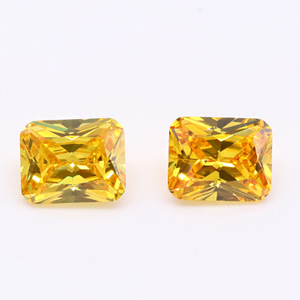 Zircon cubique jaune doré brillant 3A de haute qualité