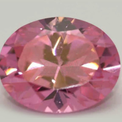 Nouveau produit couleur rose rugueux forme ovale bijoux CZ