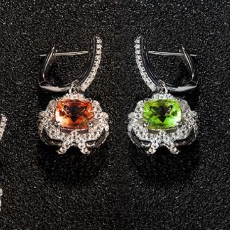 Zultanite couleur changement pierre argent boucle d'oreille femmes bijoux fins créés Diaspore Zultanite classique bijoux Style