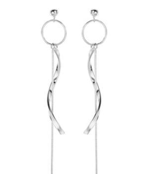 Boucles d'oreilles pour femmes plaquées or en argent sterling 925 au design unique